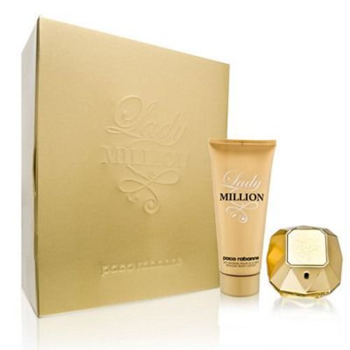 Paco Rabanne Lady Million dovanų rinkinys EDP 80 ml ir kūno losjonas 100 ml Lady Million Moterims