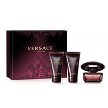 Versace Crystal Noir dovanų rinkinys EDT Kvepalai 50 ml, Crystal Noir kūno losjonas 50 ml ir dušo gelis 50 ml Crystal Noir Moterims