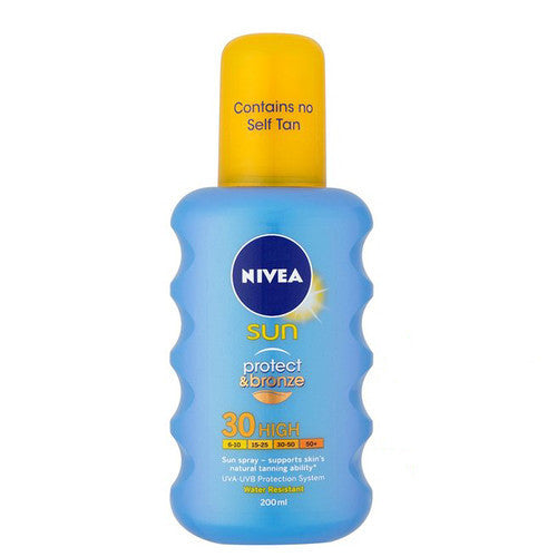 Nivea Intensyvus purškiklis SPF 30 Sun (Protect & Bronze Sun Spray) 200 ml Moterims