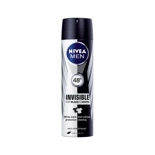 Nivea Invisible Black & White Power Antiperspirant – pretsviedru aerosols vīriešiem (150 ml) vīriešiem