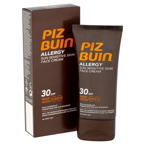 PIZ BUIN allergiatundliku näo päikesekaitsekreem SPF 30 – näo päikesekaitsekreem (SPF 50) naistele