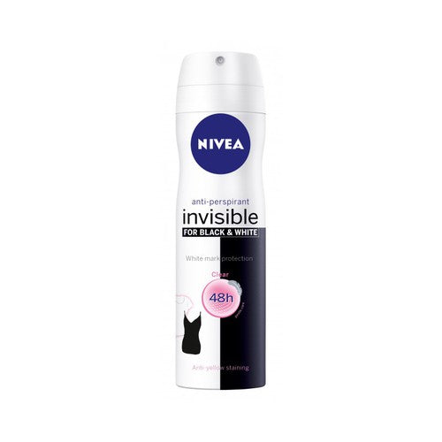 Nivea Invisible Black and White Clear Antiperspirant (150ml) sievietēm