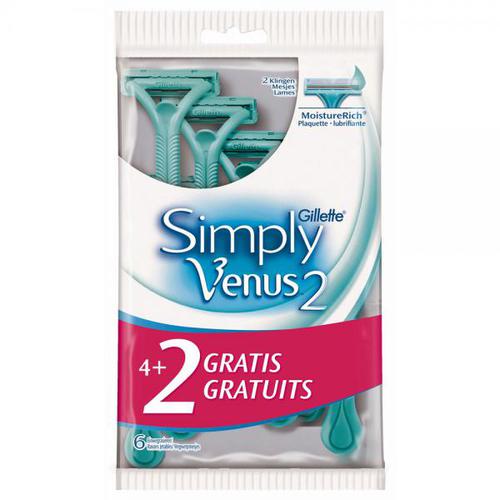 Gillette Simply Venus 2 (6 vnt.) Moterims