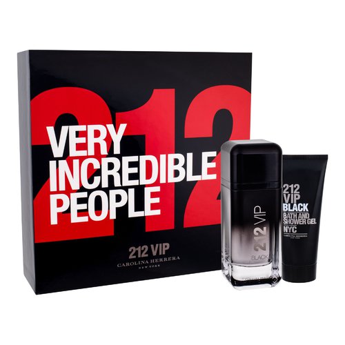 Carolina Herrera 212 VIP Men Black EDP Kvepalai dovanų rinkinys 100 ml ir dušo gelis 212 VIP Men Black 100 ml Vyrams