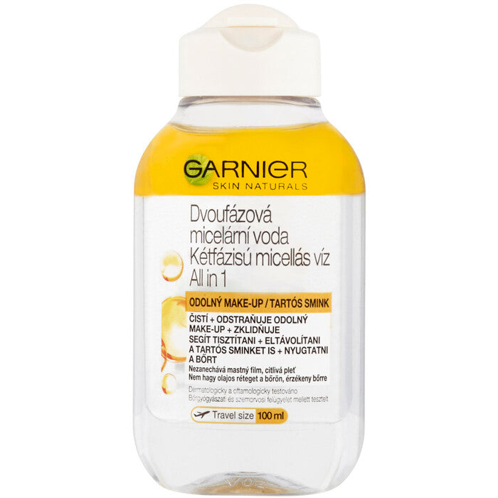 GARNIER Dviejų fazių micelinis vireniui atsparus makiažui Skin Active (Micellar Cleansing Water In Oil) 100ml