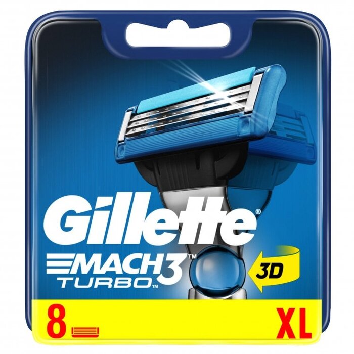 Gillette Mach 3 Turbo - Atsarginė galvutė (8.0ks) Vyrams