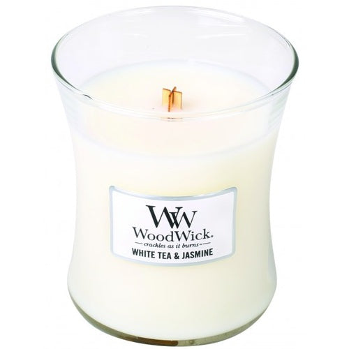 WoodWick Baltoji arbata ir Jasmine Vase (White Tea & Jasmine) – kvapni žvakė (275.0g) Unisex