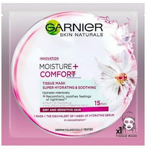 GARNIER Moisture + Comfort tekstilinė kaukė 32 g