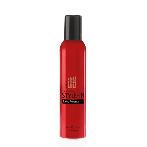 Inebrya Style-In Extra Mousse (ypač stiprus) – Plaukų putos 400ml Moterims