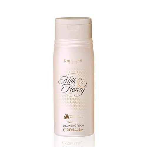 Oriflame Pienas & Honey Gold Shower Cream – minkštinamasis kreminis dušo želė 250ml