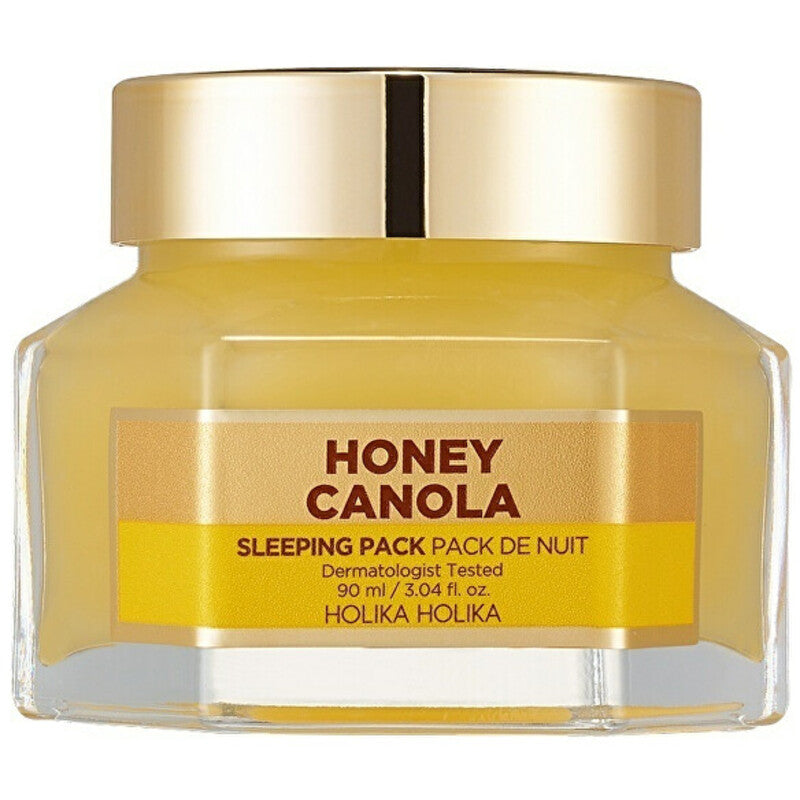 Holika Holika Canola Honey Sleeping Pack – naktinė veido kaukė su medumi ir rapsais 90ml