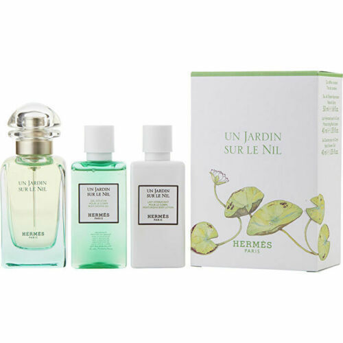 Hermes Un Jardin Sur Le Nil EDT dovanų rinkinys 50 ml, kūno losjonas 40 ml ir dušo gelis 40 ml