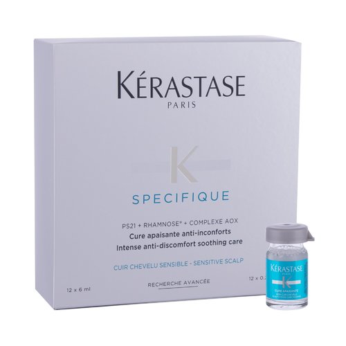 Kérastase Spécifique Intense Anti-Discomfort Soothing Care – plaukų priežiūra ampulėse, skirta jautriai galvos odai 72ml Moterims