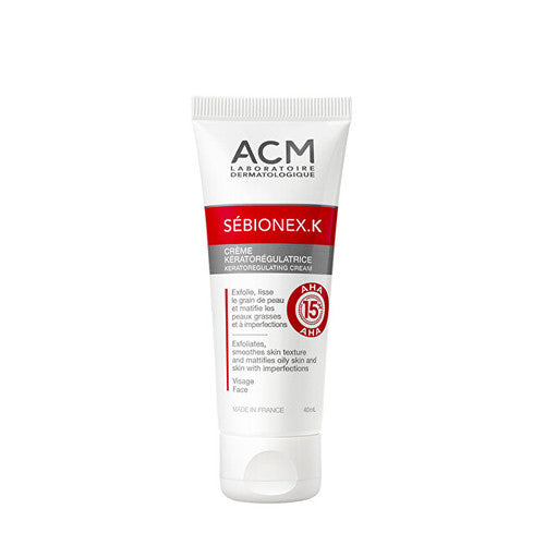 ACM AHA Acid Sébionex K Keratoregulating kremas – Keratoreguliuojantis kremas probleminei odai ir jos turiniui. (40ml) Moterims