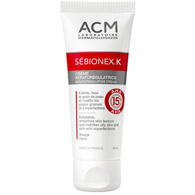 ACM AHA Acid Sébionex K Keratoregulating Cream - Keratoreguliuojantis kremas probleminei odai ir turiniui