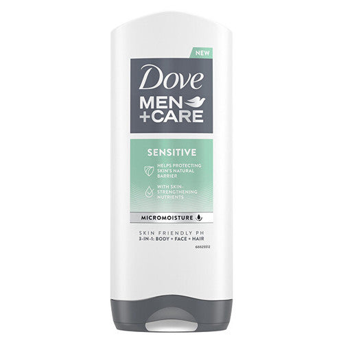 Dove Men+Care Sensitive dušo želė 3 viename 400ml Vyrams