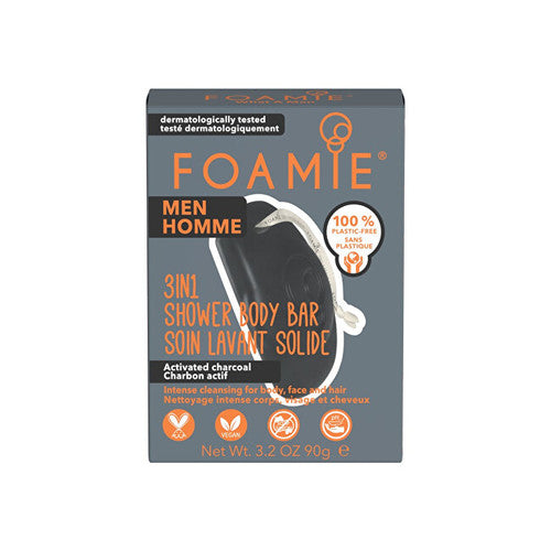 Foamie „What A Man Shower kūno Bar“ 3 viename (90.0g) Vyrams