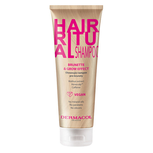 Dermacol Plaukų ritualo brunetė ir Grow Effect šampūnas (rudiems plaukams) (250ml) Moterims