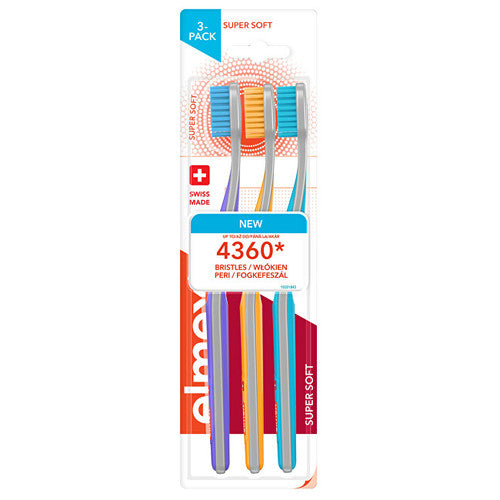 Elmex Super Soft Multipack dantų šepetėlis ( 3 vnt ) Moterims