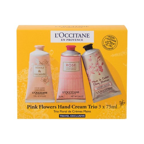 L´occitane Rožinių gėlių rankų kremo trio rinkinys (75ml) Moterims