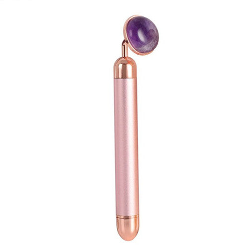 Palsar 7 Jade Roller Massager elektrinė rožinė rankena ir Ametistas Jade Moterims