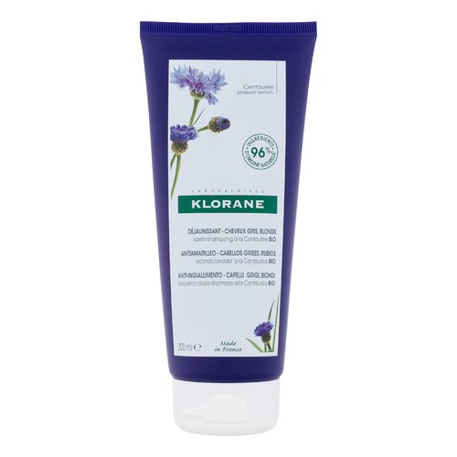 Klorane Organic Centaury Anti-Yellowing Conditioner – Kondicionierius geltonus tonus mažinantis (200ml) Moterims