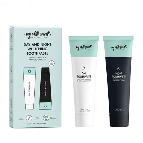 My White Secret Diena ir Naktinė dantų pasta Duopack (50ml) Moterims