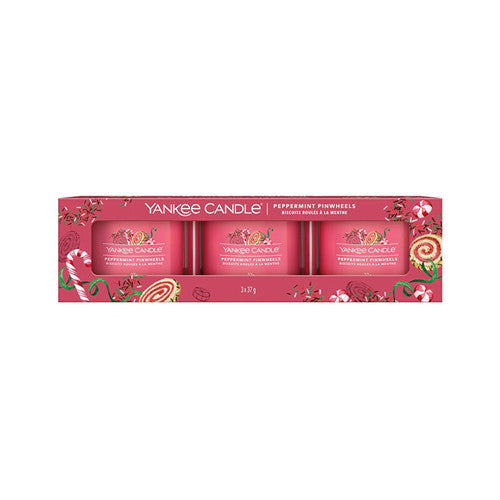 Yankee Cirle Peppermint Pinwheels Stiklinių votų žvakių rinkinys (37.0g) Unisex