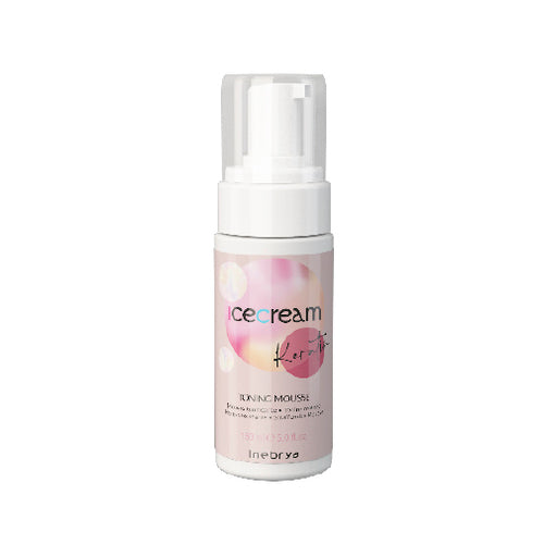 Inebrya Ice Cream Keratin Toning Mousse – tonizuojantys putėsiai su remineralizuojančiu poveikiu 175ml Moterims