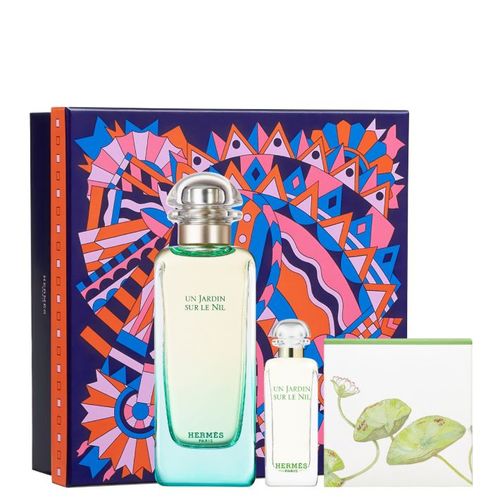 Hermes Hermes Un Jardin Sur Le Nil dovanų rinkinys EDT 100ml, Kietas Muilas 50g ir Mini EDT 7.5ml