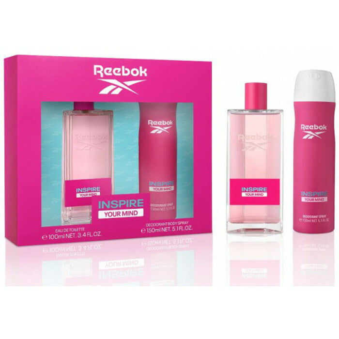 Reebok Inspire Your Mind For Women dovanų rinkinys EDT Kvepalai 100 ml ir dezodorantas 150 ml Moterims