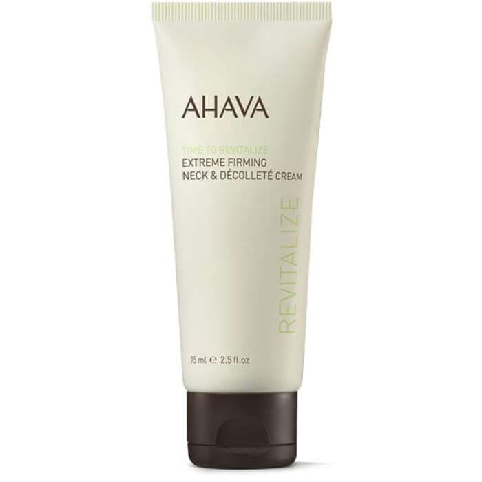 „Ahava Time To Revitalize“ itin stangrinamasis kaklo ir dekoltė kremas