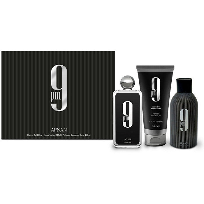 Afnan 9PM dovanų rinkinys EDP 100 ml, dušo gelis 150 ml ir dezodorantas 150 ml