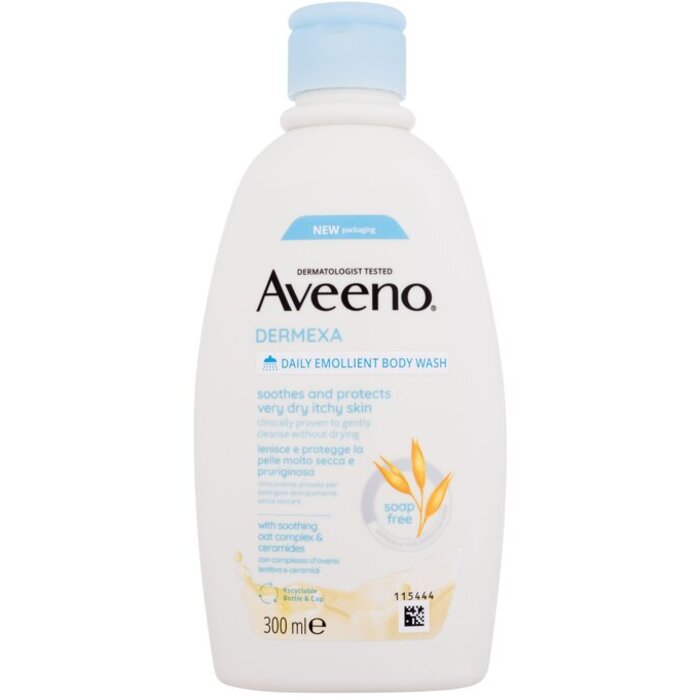 Aveeno Dermexa Daily Emollient kūno Wash (labai sausai ir niežtinčiajai odai) (300ml) Moterims