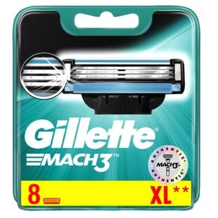 Gillette Mach3 – atsarginės galvutės (8.0ks) Vyrams