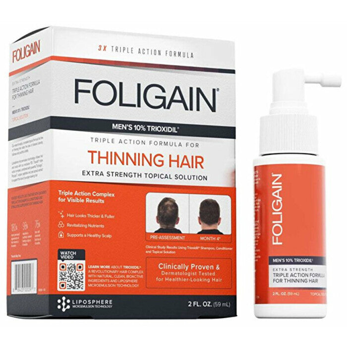 Foligain Trigubo veikimo formulė slenkantiems plaukams (59ml) Vyrams