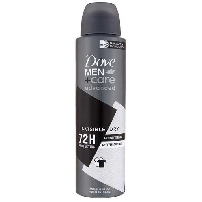 Dove Vyrams + priežiūra Advanced Invisible Dry 72H (150ml) Vyrams