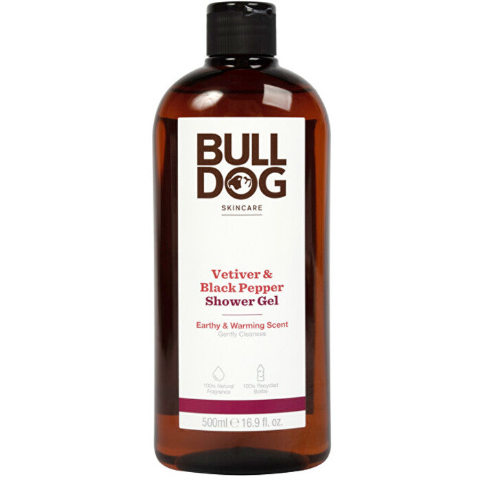 Bulldog Vetiverijos ir Juodųjų pipirų dušo želė (500ml) Vyrams