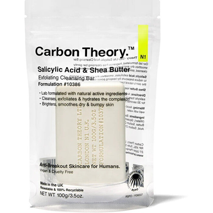 Carbon Theory Salicilo rūgšties ir taukmedžio sviesto šveičiamoji valymo juostelė