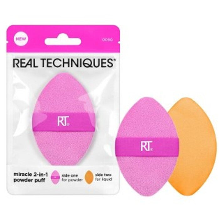 Real Techniques Miracle 2-in-1 pudros pudra – universalus purškiklis pudrai ir skystiems produktams tepti