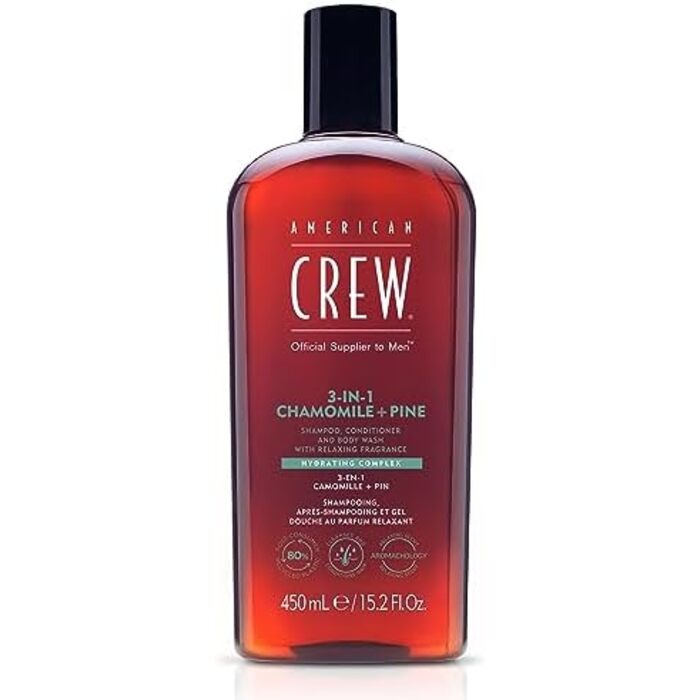 American Crew Ramunėlių + pušies 3 viename šampūnas 450ml