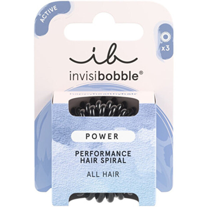 Invisibobble Power True Black – plaukų kaklaraištis (3 vnt.) Moterims