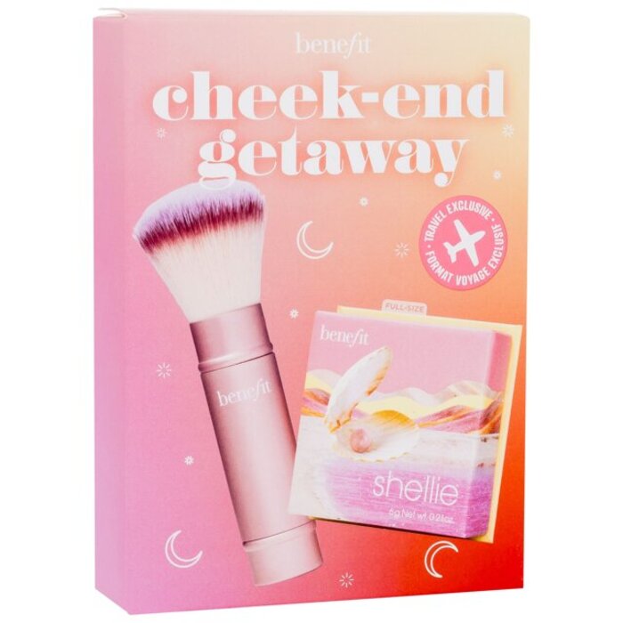 Benefit Shellie Blush Cheek-End Getaway rinkinys – dovanų rinkinys (Warm Seashell-Pink) Moterims