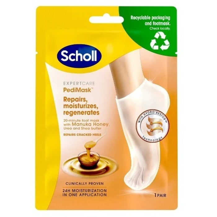 Scholl Expert Care PediMas pēdu maska ar Manuka medu 1 pāris sievietēm