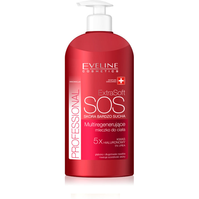 Eveline Cosmetics Extra Soft SOS Multi-Regenerating Body Milk – Drėkinamasis kūno pienas sausai odai 350ml