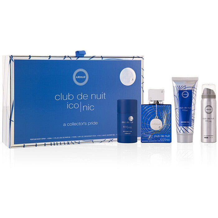 Armaf Club De Nuit Blue Iconic dovanų rinkinys EDP 105 ml, dezodorantas pieštukas 75 g, purškiamas dezodorantas 50 ml ir dušo želė 100 ml Vyrams