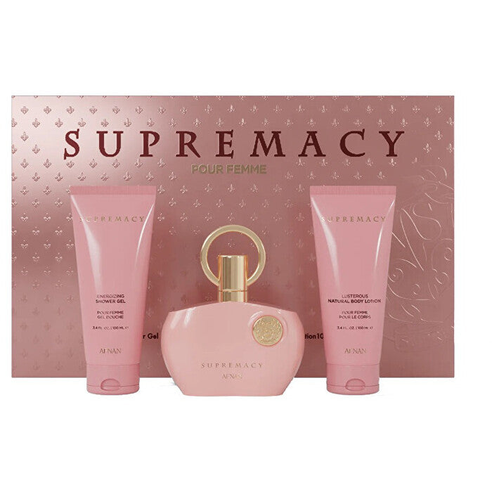 Afnan Supremacy Pink dovanų rinkinys EDP Kvepalai 100 ml, dušo gelis 100 ml ir kūno losjonas 100 ml Moterims