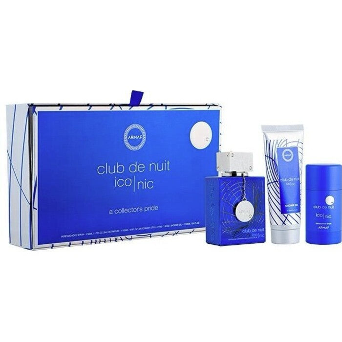 Armaf Club De Nuit Blue Iconic dovanų rinkinys EDP 105 ml, dušo želė 100 ml ir dezodorantas 75 g Vyrams