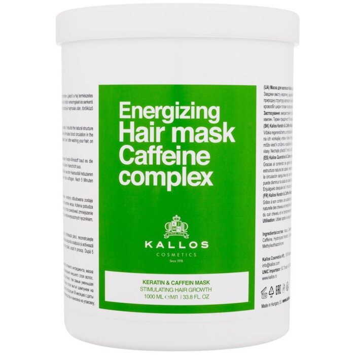 Kallos Coffeine Complex energiat andev juuksemask 1000ml naistele