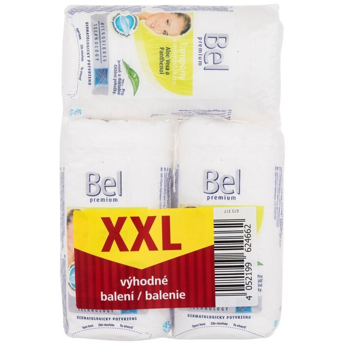 Bel Premium Pads + Microfiber Aloe Vera ja Panthenol (3 tk) - Meigieemalduspadjake 3,0 tk Naistele